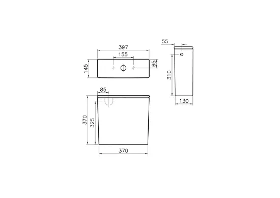 Image de Integra Square Réservoir (Blanc)