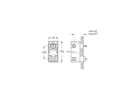 Image de Batterie pour mitigeur de salle de bain encastrer 