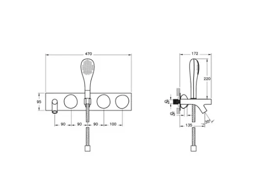 Image de Istanbul Robinet de salle de bain encastré (Chromé)