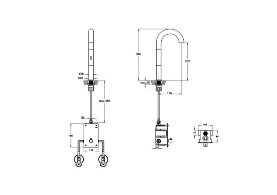 Image de Liquid Mitigeur de lavabo(Noir brillant)