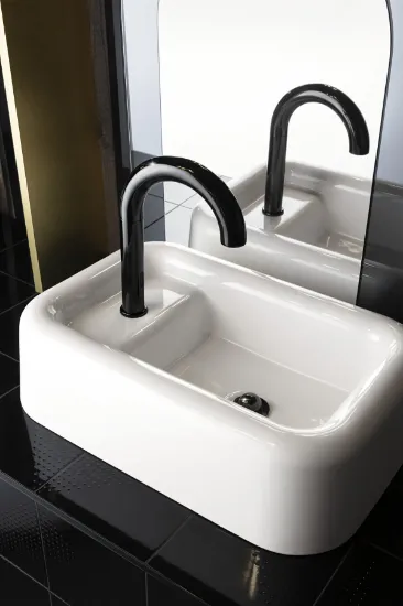 Image de Liquid Mitigeur lavabo sans contact (Noir brillant)