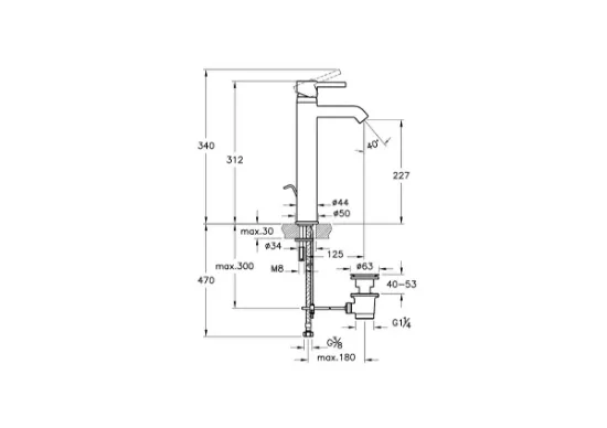 Image de Minimax S Mitigeur pour vasques à poser (Chromé)