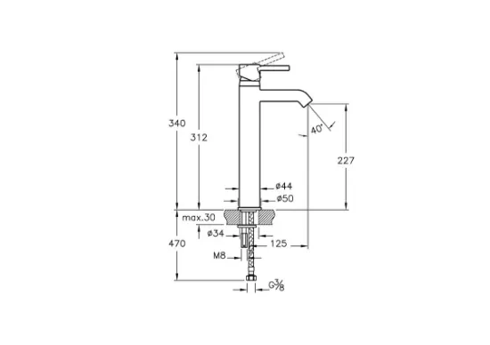 Image de Minimax S Mitigeurs pour vasques à poser (Chromé)