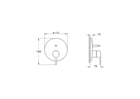 Image de Origin Classic Mitigeur bain/douche (Cuivre)