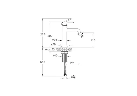 Image de Origin Classic Mitigeur lavabo (Cuivre)