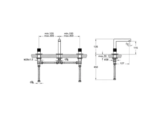 Image de Origin Mitigeur lavabo (Acier inoxydable)