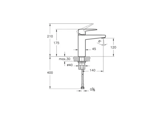 Image de Root Round Mitigeur de lavabo (Nickel brossé)