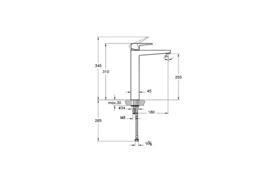 Image de Root Square Blueco Mitigeur lavabo (Nickel brossé)