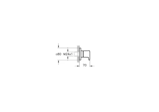 Image de Root Square Mitigeur lavabo sans contact chaud/froid piles (Chromé)