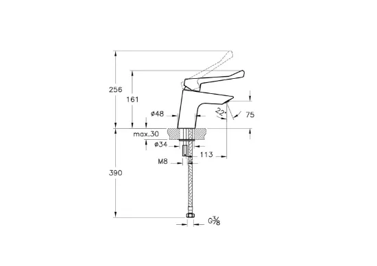 Image de Solid S Mitigeur lavabo (Chromé)