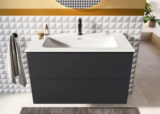 Image de Suit Mitigeur lavabo (Noir brillant)