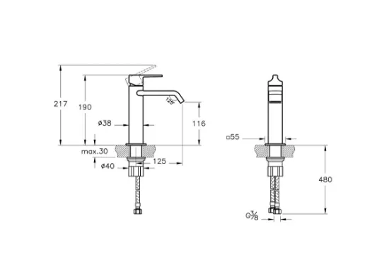 Image de Suit Mitigeur lavabo (Chromé)