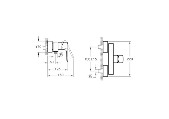 Image de Root Round Mitigeur de douche (Nickel brossé)