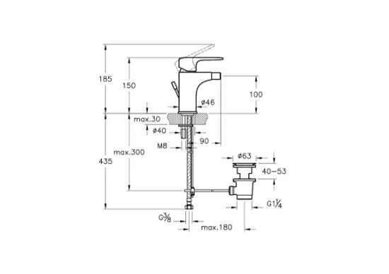 Image de Root Round Mitigeurs lavabo avec capteur (Chromé)