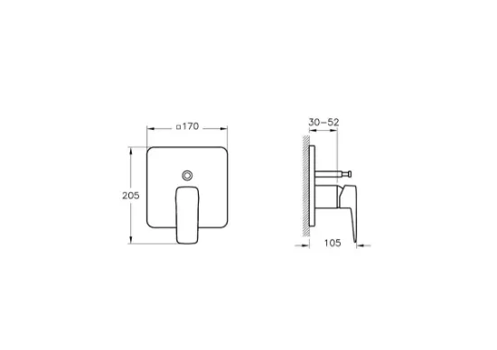 Image de Root Square Ankastre Banyo Bataryası