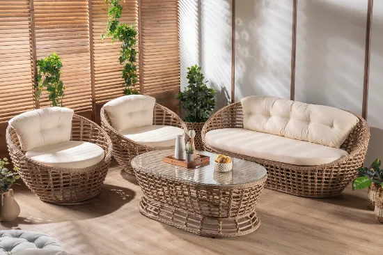 Image de  İsabel Rattan Bahçe Takımı, Cappuccino