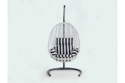 Image de COSMO RATTAN SALINCAK, BEYAZ ZEBRA SİYAH OTURUM