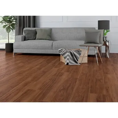 Image de Çamsan Laminant Derzli Parke 10mm Platinum Amerikan Ceviz 2104+8cm Pervaz+şilte