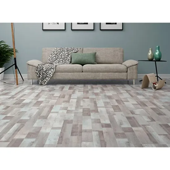 Image de Çamsan Laminant Derzli Parke 8mm Modern Mavi Çam 706+6cm Pervaz+şilte