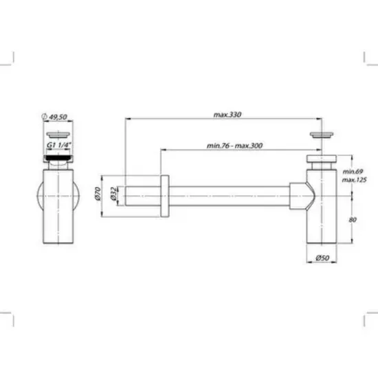 Image de Gpd Krom Lavabo Sifonu Sfn01