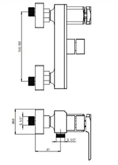 Image de GPD Quadro Banyo Bataryası Siyah MBB190-S