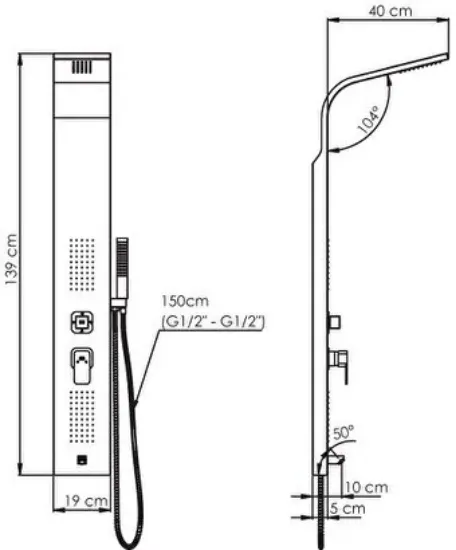 Image de Gpd Duş Paneli Gold Dsp11