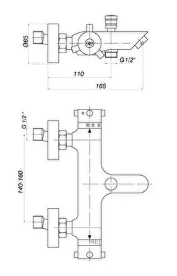 Image de Gpd Termostatik Banyo Bataryası Tbb02