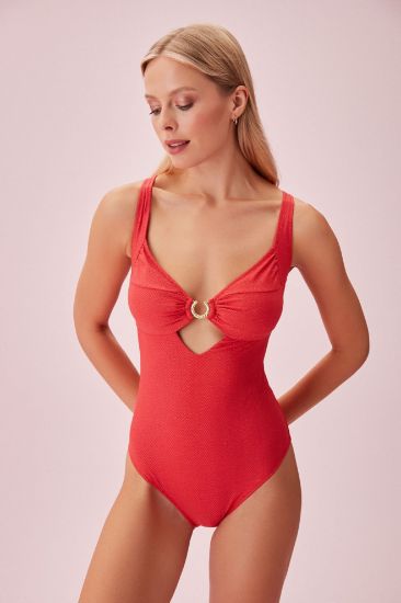 Image de Maillot de bain drapé texturé avec détail anneau