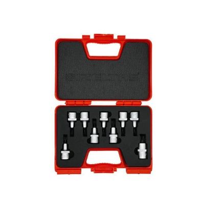 Image de Jeu d'embouts Torx® 9 pièces 1/2 pouces avec douille 60 Mm