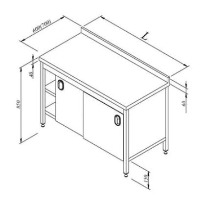 Image de Établi avec armoire et étagère intermédiaire