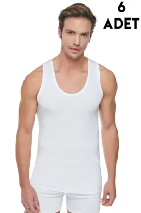 Image de Maillot de corps côtelé blanc pour hommes