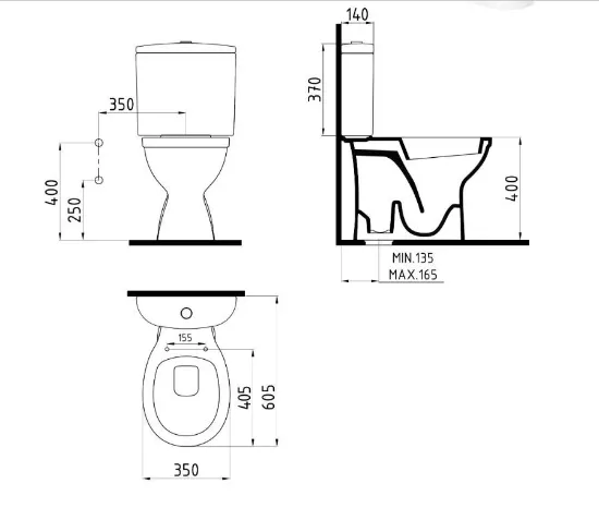 Image de Bien Zone Alttan Çıkışlı Klozet Takımı(kapak Ve İç Takım Dahil)