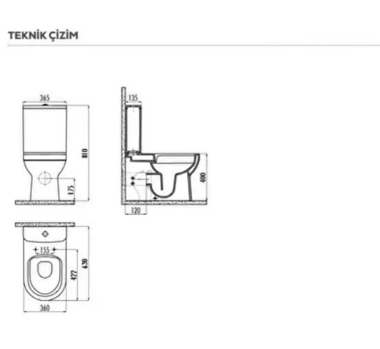 Image de Lt361 Letoon Rim-off Kanalsız Duvara Dayalı Klozet