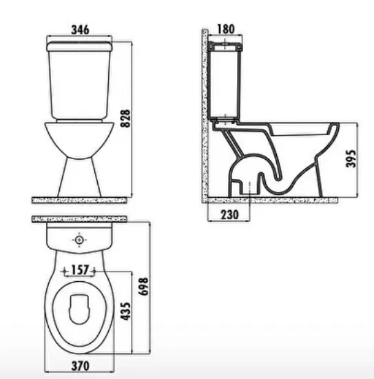 Image de Creavit Pitta Alttan Çıkışlı Klozet Seti (4 Parça)pp Yavaş Kapak