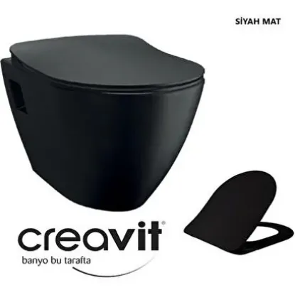 Image de Creavit TP325 Terra Asma Klozet Mat Siyah