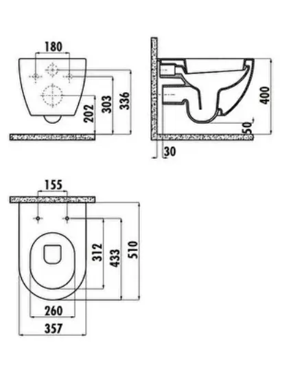 Image de Creavit Fe322 Free Asma Klozet Rim-off Siyah Mat + Creavit Duck Y.k Siyah Mat Kapak