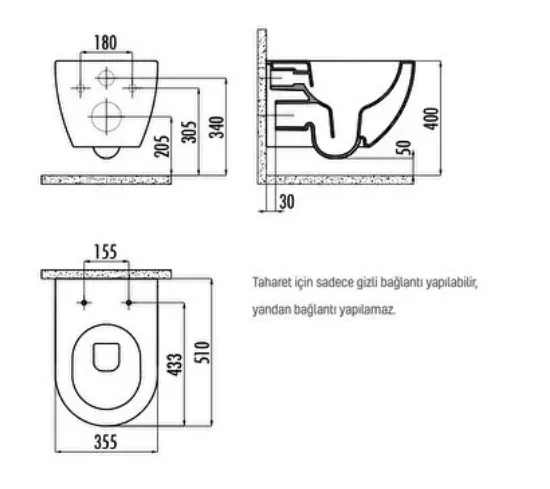 Image de Creavit Free Rim-off Kanalsız Asma Klozet +yavaş Kapanan Pp Kapak