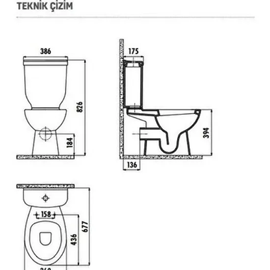 Image de Creavit Sedef Arkadan Çıkışlı Klozet +sedef Rezervuar+çınar Klozet Kapağı+basmalı İç Takım