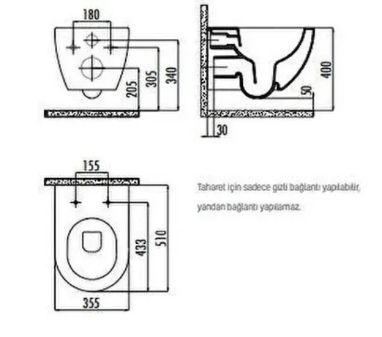 Image de Creavit Free Rim-off Kanalsız Asma Klozet Fe322 Kapak Hariç