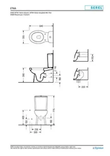 Image de Serel Etna Duvara Sıfır Klozet Ve 37 Cm Rezervuar En02+en04