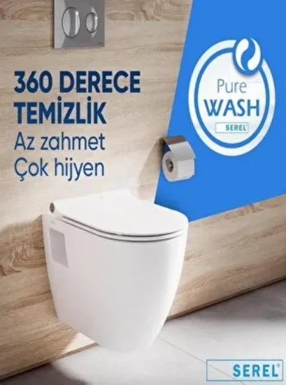 Image de Serel Smart Asma Klozet + Serel Beta Slim Yavaş Kapanan Klozet Kapağı (SM23ODS110H+223BS00002)