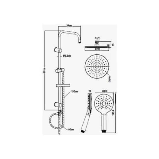 Image de Creavit Tepe Dus Sistemi Sh640