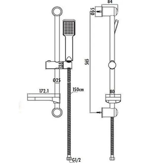 Image de Creavit SH411G Sürgülü Duş Sistemi Altın