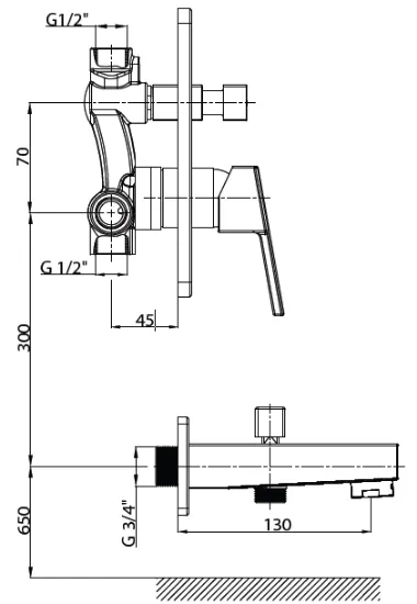 Image de Gpd Tam Ankastre Duş Seti Ritmo Mta85+dst26+ads05