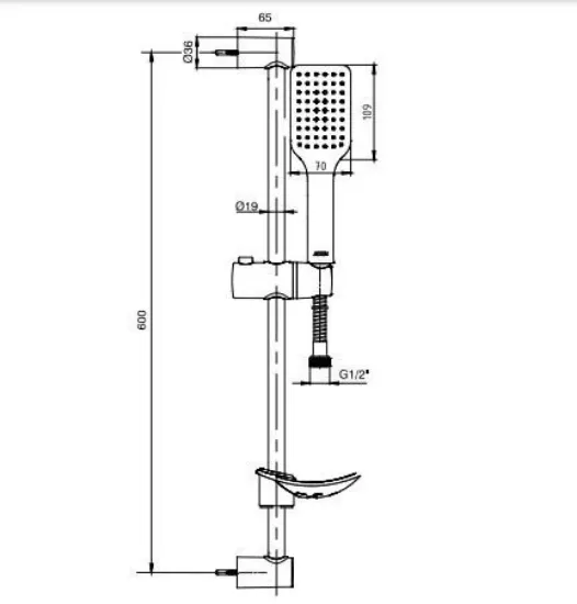 Image de Eca Tiera Banyo Sürgülü Hareketli Duş Seti- Altın 102846029