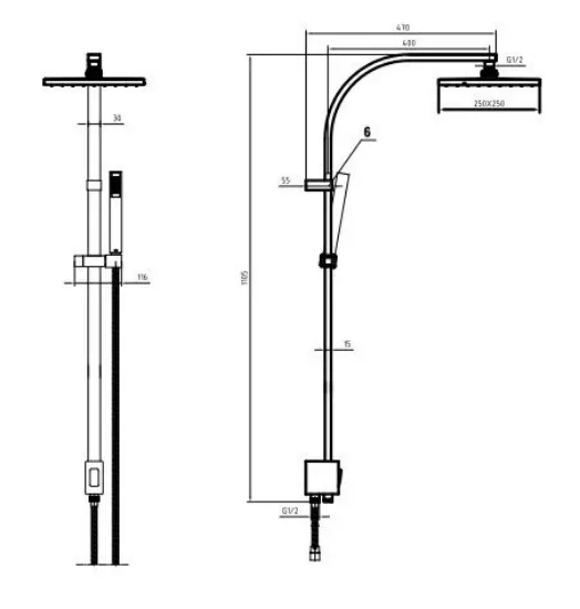 Image de Eca Tiera Kolonlu Duş Sistemi 102158012