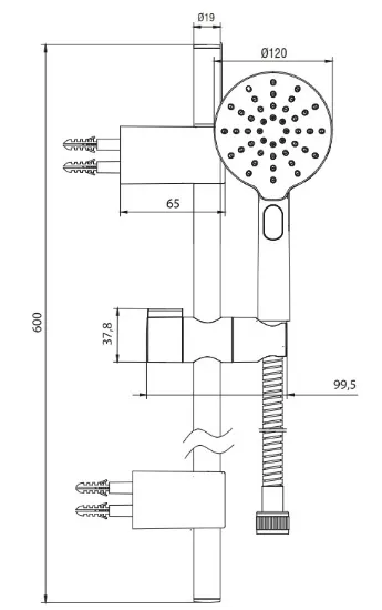 Image de ECA Purity Plus Banyo Hareketli Sürgülü Duş Seti Üst Takımı 102146093