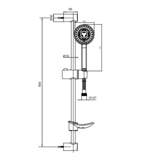 Image de Eca Zafir Sürgülü Hareketli Banyo Duş Seti 102146040