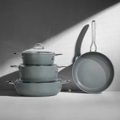 Image de GALAXY CERAMIC GRİ  TENCERE SET