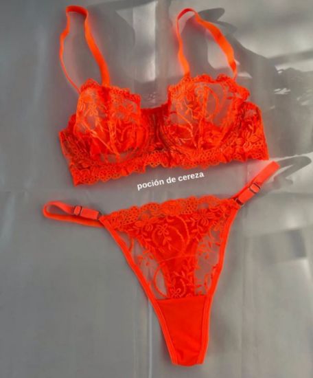 Image de Luna Neon Dantelli Bralet Takım (Sütyen&Tanga)